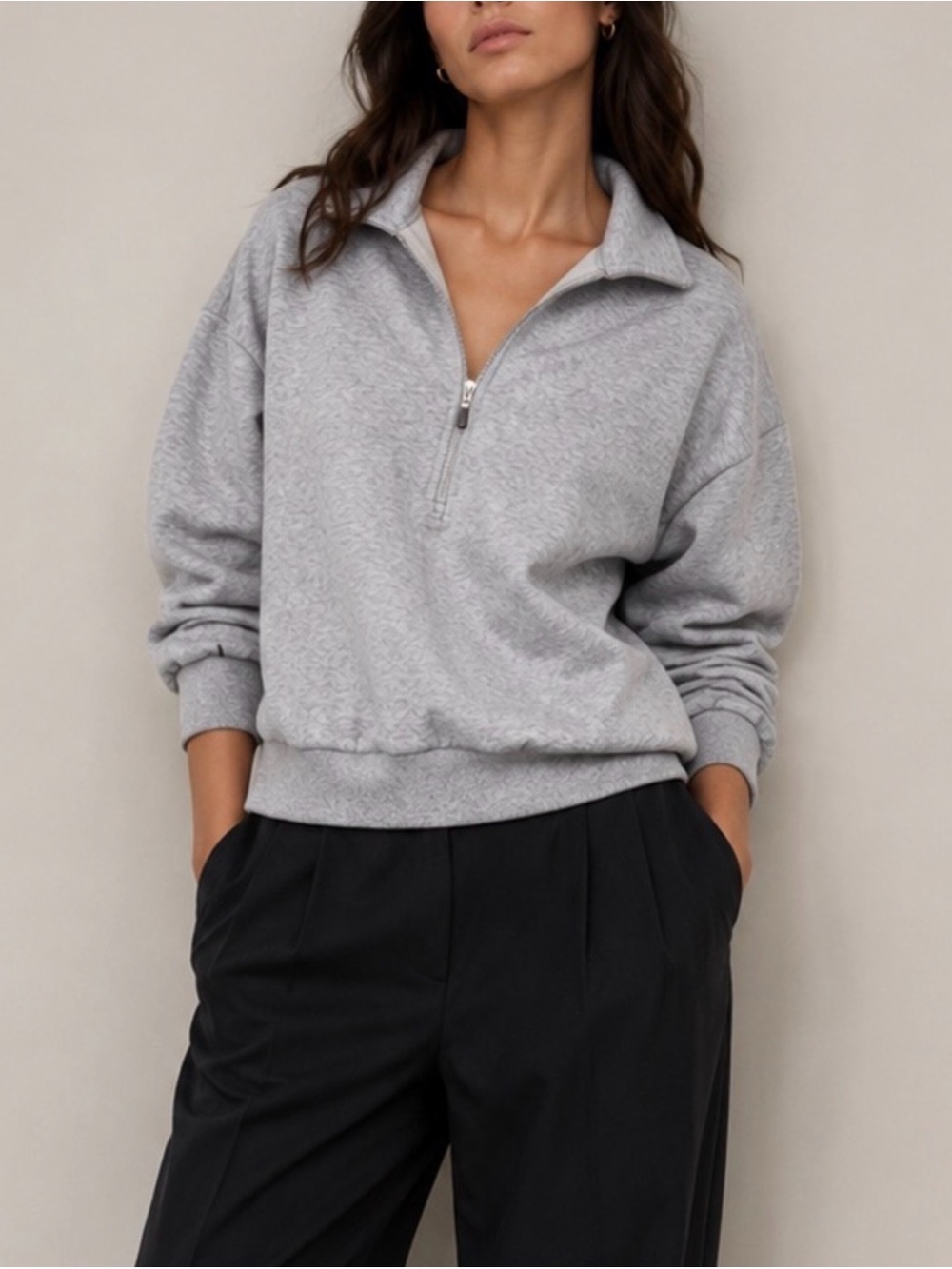 Reformation Cropped Quarter Zip